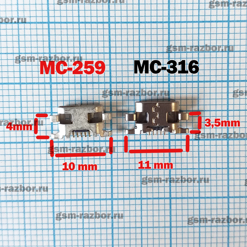 ������ ������� ��� BlackBerry Z30 STA100-2 (Micro USB) 5 Pin MC-259