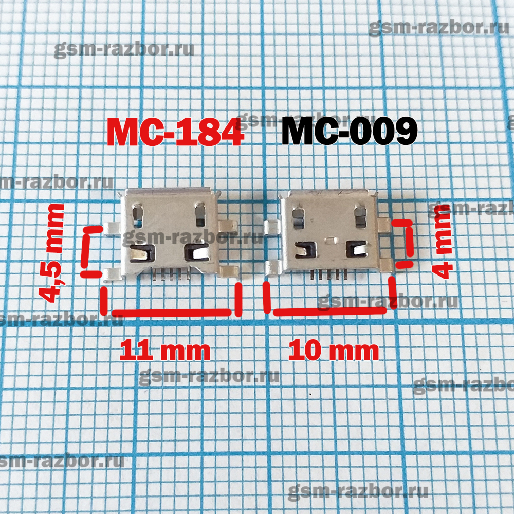 ������ ������� ��� DEXP Ursus P380 (Micro USB) 5 Pin MC-184